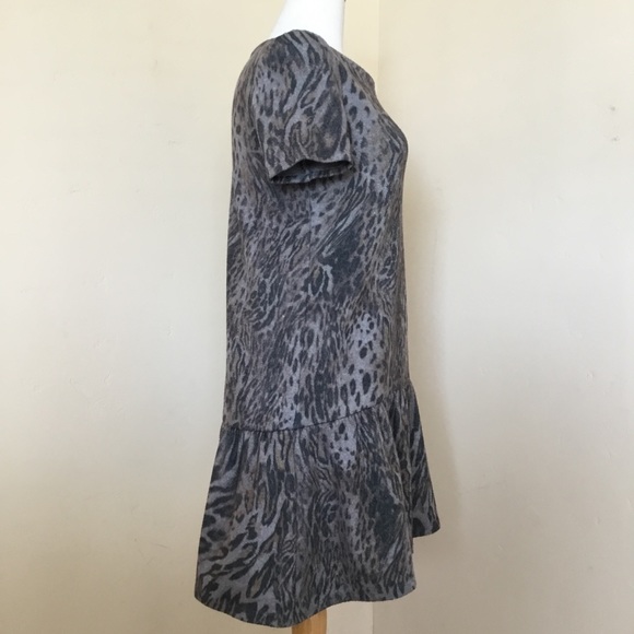 Zara Woman Animal Print Dress Short Sleeve Size S - Picture 2 of 7